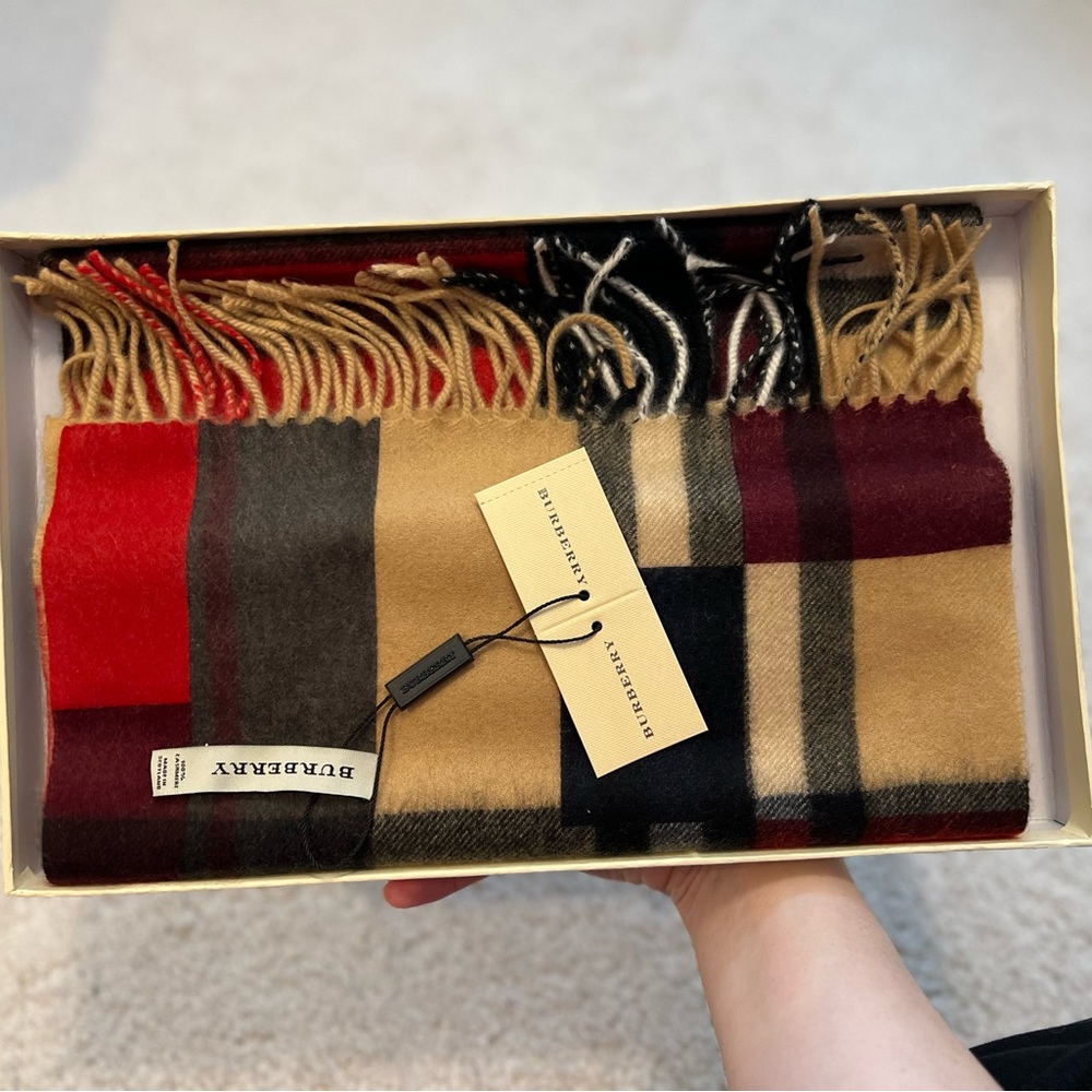 Burberry Check Cashmere Scarf